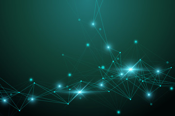 Big data visualization. Graphic abstract background communication. Perspective backdrop. Minimal array. Digital data visualization. Representing the global, international meaning. Vector illustration.