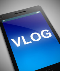 Vlog technology concept.