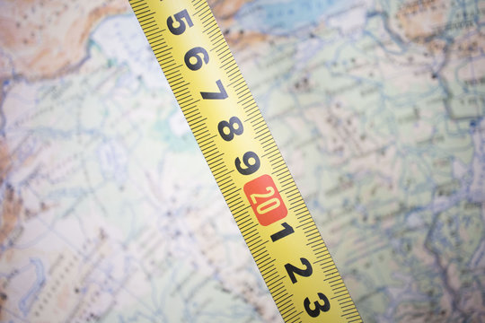 range of measures on the map