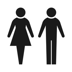 Man and woman toilet vector icon
