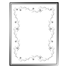 Oval frame of twig card