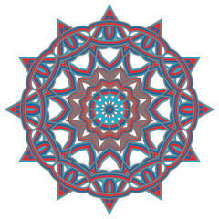 Arabic Colorful Mandala. Ethnic tribal ornaments