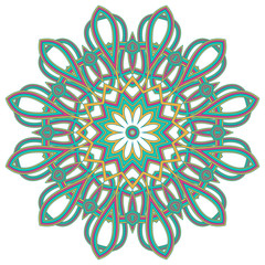 Arabic Colorful Mandala. Ethnic tribal ornaments