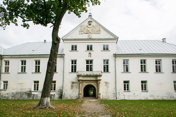 Entrance to monastery on Jazlowiec (Yazlovets) Castle ruins, Ukraine