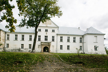Entrance to monastery on Jazlowiec (Yazlovets) Castle ruins, Ukraine
