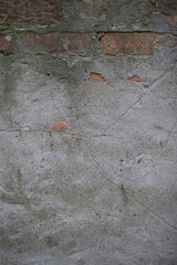 A ruined wall with copy space