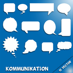 3D Vektor Kommunikation Sprechblasen