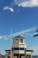 Marine tower and blue sky