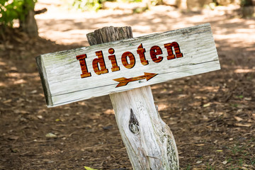 Schild 263 - Idioten