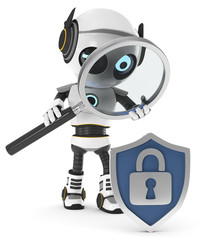 3d Roboter Schutzschild und Sicherheit