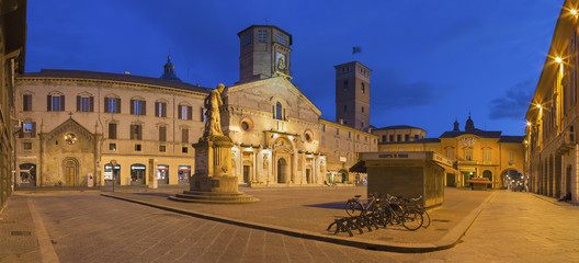 Reggio Emilia - Piazza del Duomo at dusk.