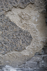 A ruined wall with copy space