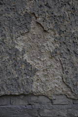 A ruined wall with copy space