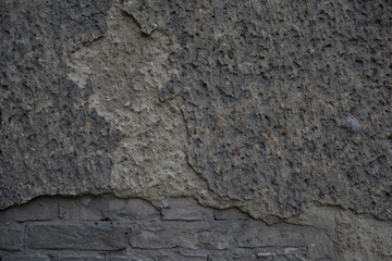 A ruined wall with copy space