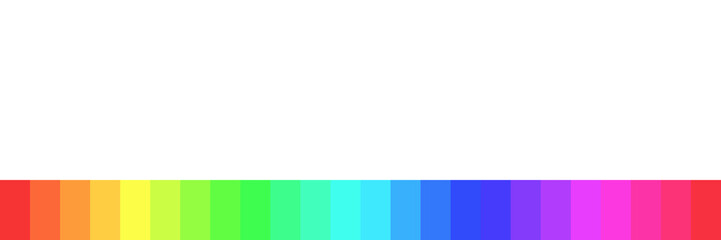 Rainbow Colors as gradient banner frame border on white background