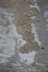 A ruined wall with copy space