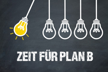 Fototapeta premium Zeit für Plan B / Lampen / Konzept