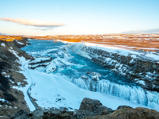 Gullfoss waterfall in Iceland