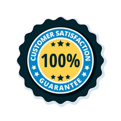 Customer Satisfaction Guarantee label illustration