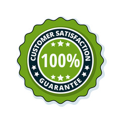 Customer Satisfaction Guarantee label illustration