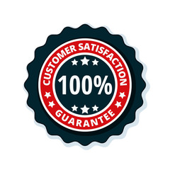Customer Satisfaction Guarantee label illustration