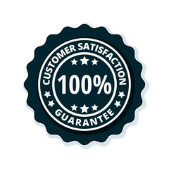 Customer Satisfaction Guarantee label illustration