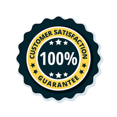 Customer Satisfaction Guarantee label illustration