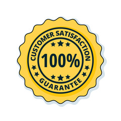 Customer Satisfaction Guarantee label illustration