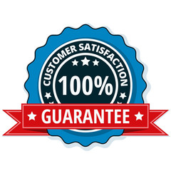 Customer Satisfaction Guarantee label illustration