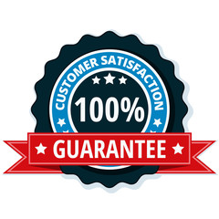 Customer Satisfaction Guarantee label illustration