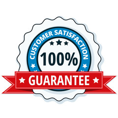Customer Satisfaction Guarantee label illustration