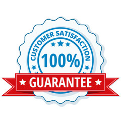 Customer Satisfaction Guarantee label illustration