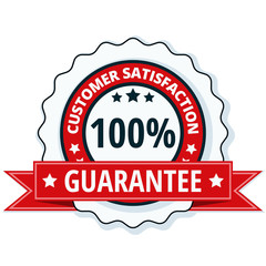 Customer Satisfaction Guarantee label illustration