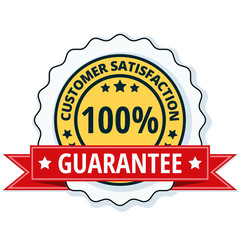 Customer Satisfaction Guarantee label illustration