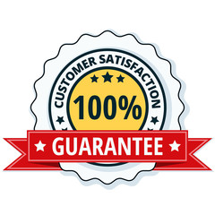Customer Satisfaction Guarantee label illustration