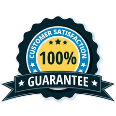 Customer Satisfaction Guarantee label illustration
