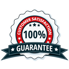 Customer Satisfaction Guarantee label illustration