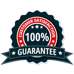 Customer Satisfaction Guarantee label illustration