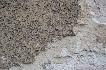 A ruined wall with copy space