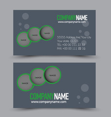 Business card set template for business identity corporate style.