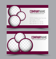 Business card set template for business identity corporate style.