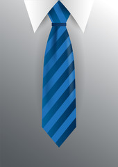 Tie, necktie on a gray background. Vector illustration