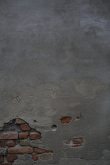 A ruined wall with copy space