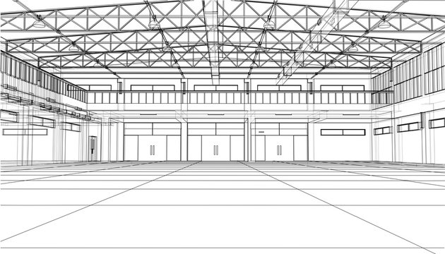 Interior sketch. Vector