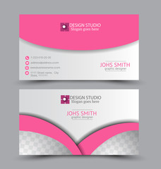 Business card set template for business identity corporate style.