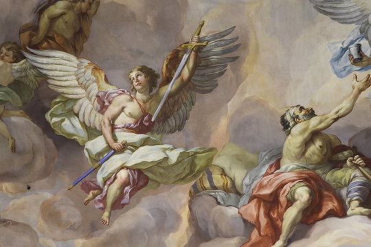 D&eacute;tail de coupole de l&rsquo;&eacute;glise Saint Charles &agrave; Vienne