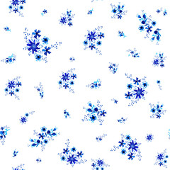 Floral spring watercolor background pattern