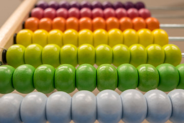 Colorful abacus with shallow depth of field