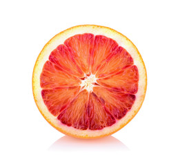 blood orange isolated on white background