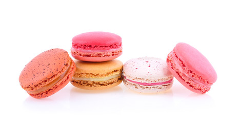 Macaroons isolated on white background